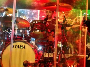 Drumming section 'Ian Gillan sings DP' at Progresja, Warsaw, 19th Nov, Poland. Photo by Rockowa Warszawa