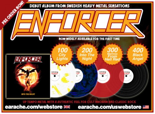 ENFORCER - 'INTO THE NIGHT' REISSUE OUT NOW ON CD ENFORCER - 'INTO THE NIGHT' REISSUE OUT NOW ON CD